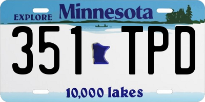 MN license plate 351TPD