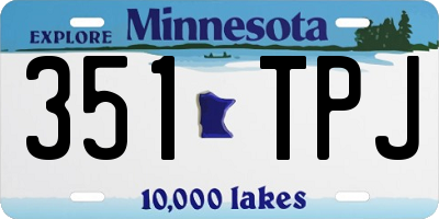 MN license plate 351TPJ