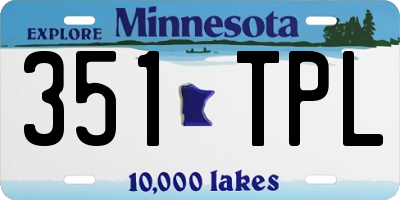 MN license plate 351TPL