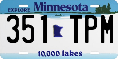 MN license plate 351TPM