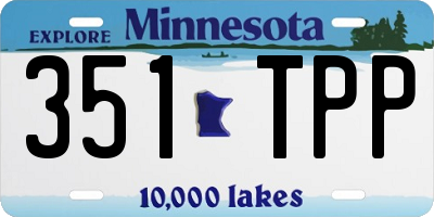 MN license plate 351TPP