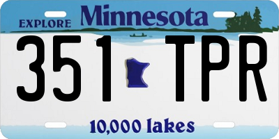 MN license plate 351TPR