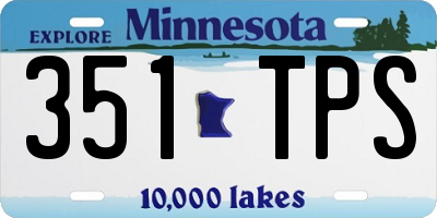 MN license plate 351TPS