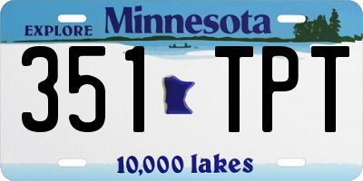 MN license plate 351TPT