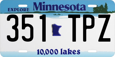 MN license plate 351TPZ