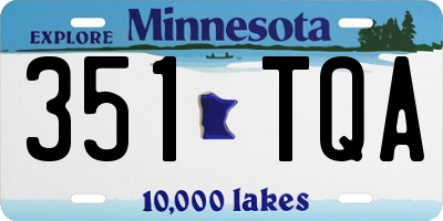 MN license plate 351TQA