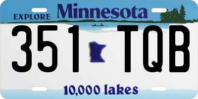 MN license plate 351TQB