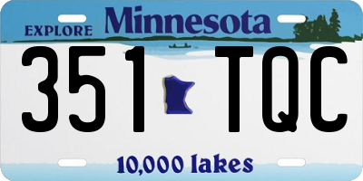 MN license plate 351TQC