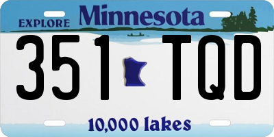 MN license plate 351TQD