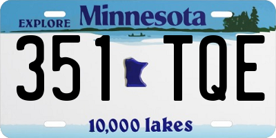MN license plate 351TQE