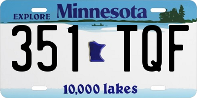 MN license plate 351TQF