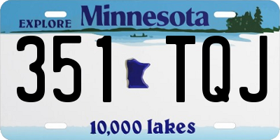 MN license plate 351TQJ