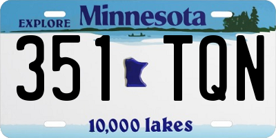 MN license plate 351TQN