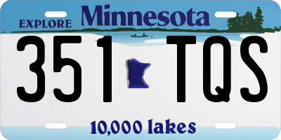 MN license plate 351TQS