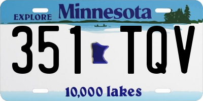 MN license plate 351TQV