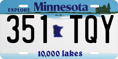MN license plate 351TQY