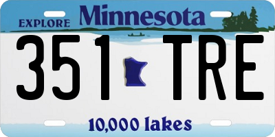 MN license plate 351TRE