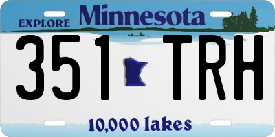 MN license plate 351TRH