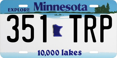 MN license plate 351TRP