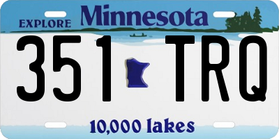 MN license plate 351TRQ