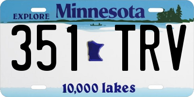 MN license plate 351TRV