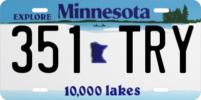 MN license plate 351TRY