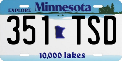 MN license plate 351TSD