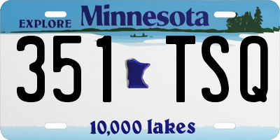 MN license plate 351TSQ