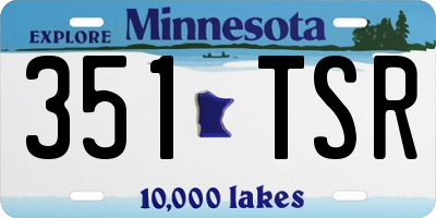 MN license plate 351TSR