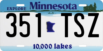 MN license plate 351TSZ
