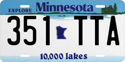 MN license plate 351TTA
