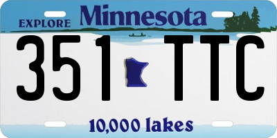 MN license plate 351TTC
