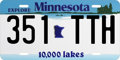 MN license plate 351TTH
