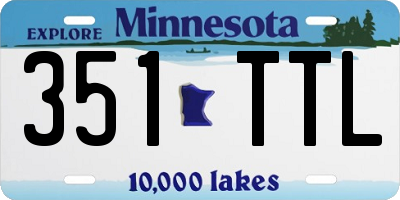 MN license plate 351TTL