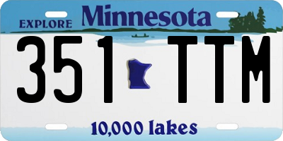 MN license plate 351TTM