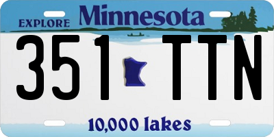 MN license plate 351TTN