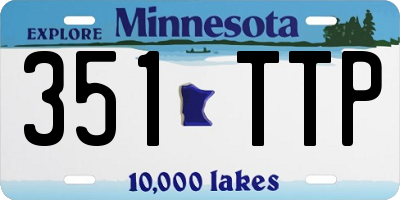 MN license plate 351TTP