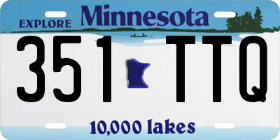 MN license plate 351TTQ