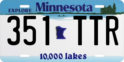 MN license plate 351TTR