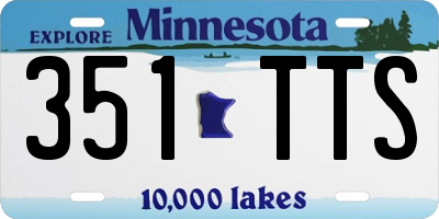 MN license plate 351TTS