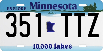 MN license plate 351TTZ