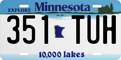 MN license plate 351TUH
