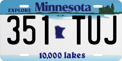 MN license plate 351TUJ