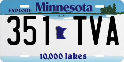 MN license plate 351TVA