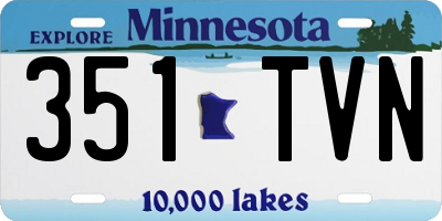 MN license plate 351TVN