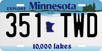 MN license plate 351TWD