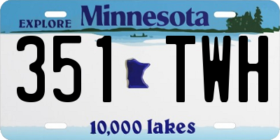 MN license plate 351TWH