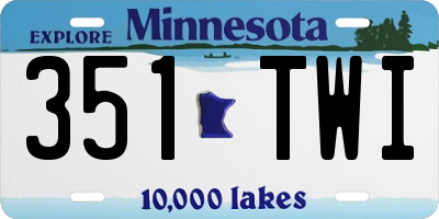 MN license plate 351TWI