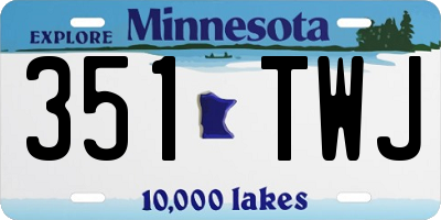 MN license plate 351TWJ