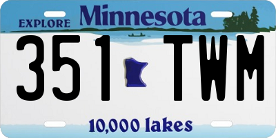 MN license plate 351TWM